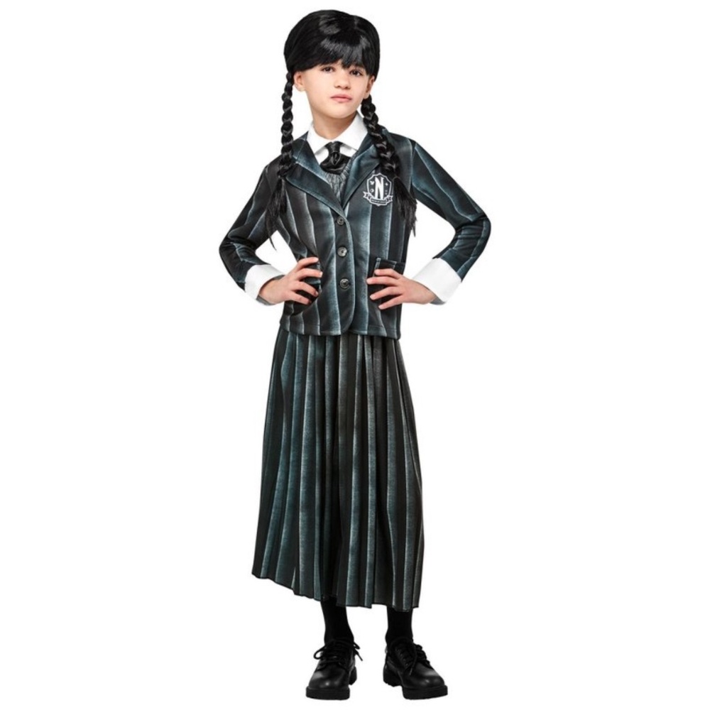 Girls Wednesday Adams Costume Size Small 6 NWT
